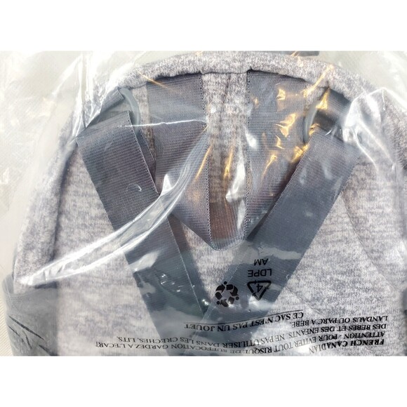 Adidas Kids Backpack Tote Zip Jersey Onix Grey Linear 3 Mini 5154280 NWT - Picture 5 of 10